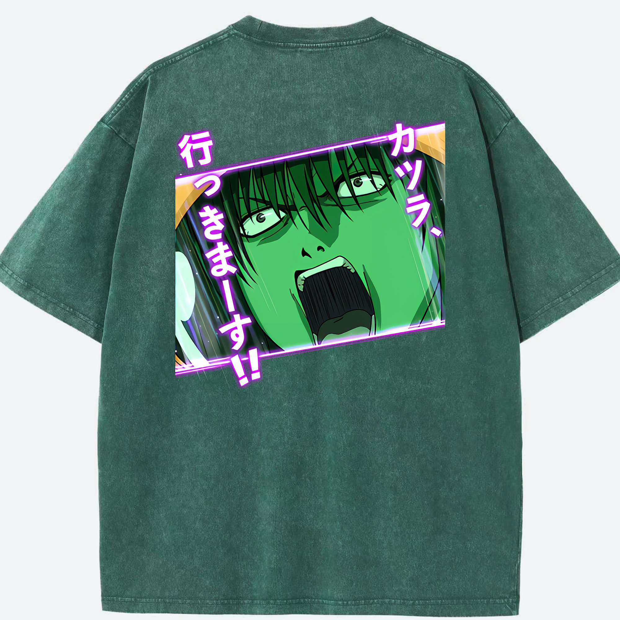 （画像用） ぎんたま 坂田銀時（さかたぎんとき） 神楽 志村新八（しむら しんぱち） GINTAMA Sakata Gintoki Kagura Shimura Shinpachi 綿100% ヴィンテージ風 半袖Tシャツ（背面プリント）